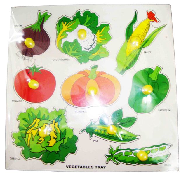 Wooden 3D Vegetable Tray